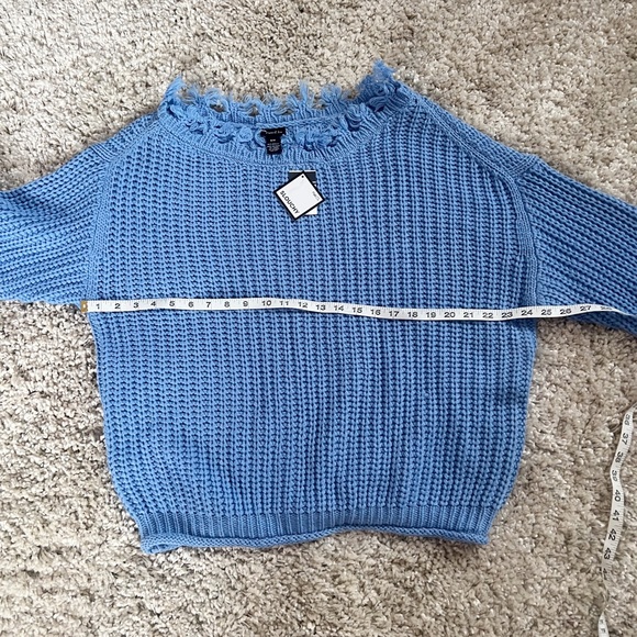 Rue 21 Slouchy Fringe Collar Oversized Sweater Size S/M - Picture 5 of 7